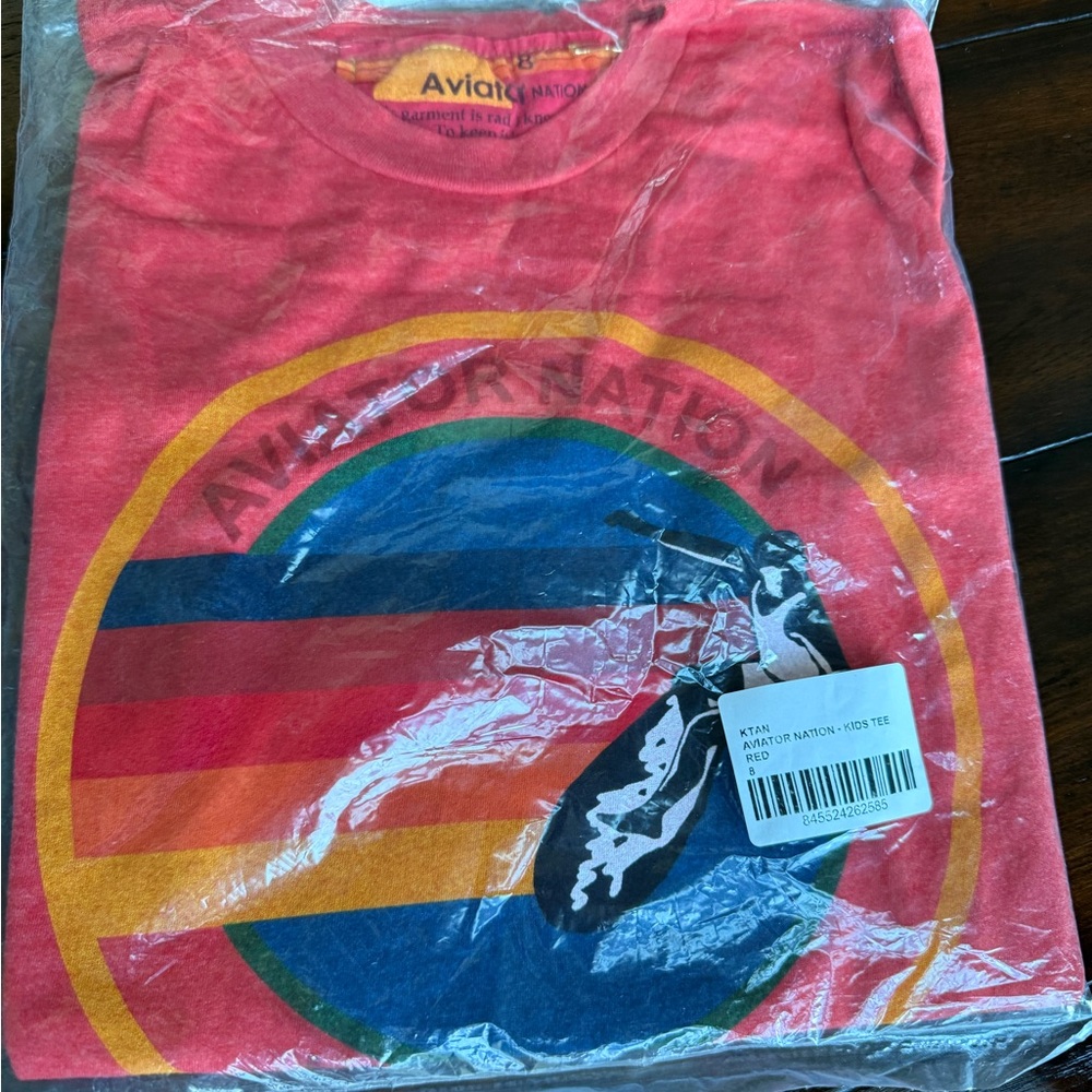 NWT Aviator Nation red tee shirt kids